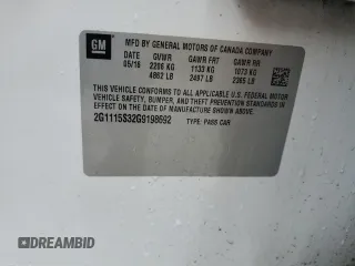 2016 Chevrolet Impala LT z VIN 2G1115S32G9198692, wystawiony jako Copart lot #55607475 z przebiegiem 172 167 mil mil oraz Szkoda całkowita • Salvage title. Historia ofert i sprzedaży dostępna na DreamBid. Obrazek 13.