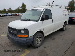 2008 Chevrolet Express Cargo Van with VIN 1GCGG25C981188144, listed as a Copart auction lot 76550214 with 292,178 mi miles and Salvage Title. Bid and sale history available at carsss.com. Image 1.