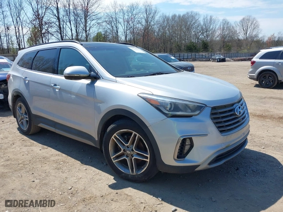 2017 Hyundai Santa Fe Limited Ultimate with VIN KM8SRDHF1HU212114, listed as a IAAI auction lot 41910471 with 135,335 mi miles. Bid and sale history available at carsss.com. Image 1.