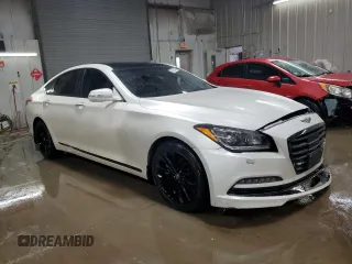 2017 Genesis G80 3.8L with VIN KMHGN4JE2HU170460, listed as a Copart auction lot 50372355 with 66,336 mi miles and Salvage Title. Bid and sale history available at carsss.com. Image 4.