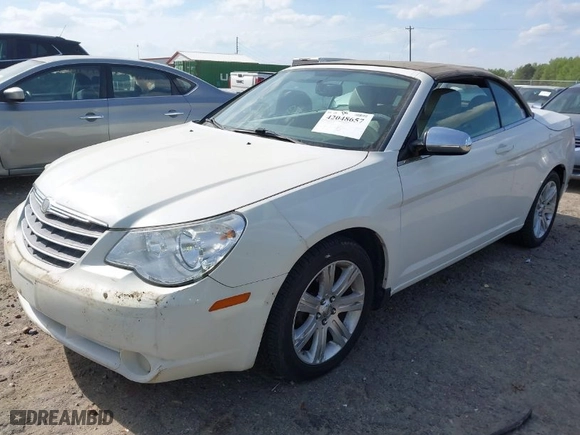 2010 Chrysler Sebring Touring with VIN 1C3BC5ED5AN105022, listed as a IAAI auction lot 42048657 with 188,920 mi miles. Bid and sale history available at carsss.com. Image 2.