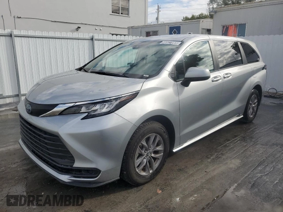 2023 Toyota Sienna LE with VIN 5TDKRKEC4PS168888, listed as a Copart auction lot 46527065 with 34,428 mi miles and Clean Title. Bid and sale history available at carsss.com. Image 1.