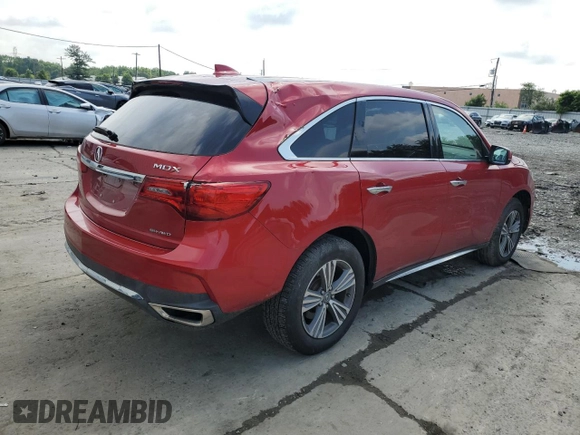 2019 Acura MDX with VIN 5J8YD4H34KL030165, listed as a Copart auction lot 62636695 with 64,753 mi miles and Salvage title. Bid and sale history available at DreamBid. Image 3.