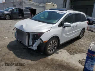 2023 Honda Odyssey EX-L z VIN 5FNRL6H68PB025508, wystawiony jako Copart lot #60060725 z przebiegiem 10 203 mil mil oraz Szkoda całkowita • Salvage title. Historia ofert i sprzedaży dostępna na DreamBid. Obrazek 1.