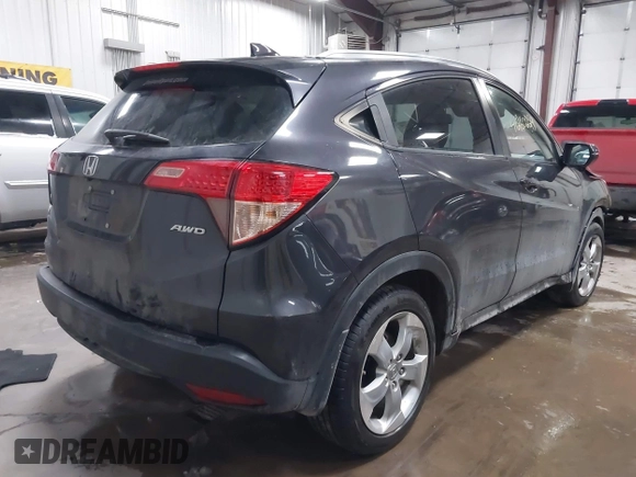 2016 Honda HR-V EX-L w/Navi with VIN 3CZRU6H76GM727547, listed as a IAAI auction lot 41260229 with 85,799 mi miles. Bid and sale history available at carsss.com. Image 4.