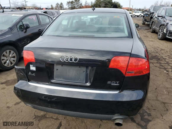 2007 Audi A4 2.0T with VIN WAUDF78E97A198068, listed as a Copart auction lot 46831805 with 235,155 mi miles and Salvage Title. Bid and sale history available at carsss.com. Image 6.