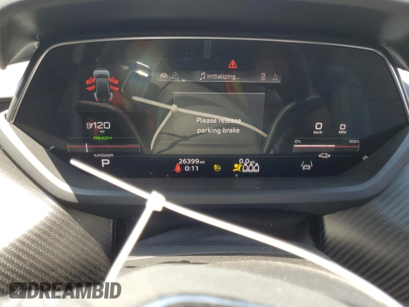 2022 Audi e-tron GT Prestige z VIN WAUEJBFW8N7001600, wystawiony jako Copart lot #60571595 z przebiegiem 26 399 mil mil oraz Szkoda całkowita • Salvage title. Historia ofert i sprzedaży dostępna na DreamBid. Obrazek 9.