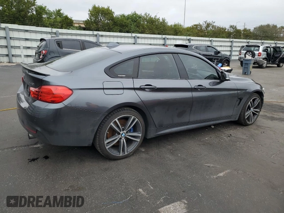 2017 BMW 4 Series 440i xDrive with VIN WBA4E5C53HG189279, listed as a Copart auction lot 89163565 with 56,449 mi miles and Salvage Title. Bid and sale history available at carsss.com. Image 3.
