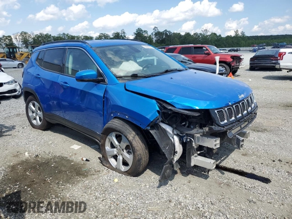 2021 Jeep Compass Latitude with VIN 3C4NJDBB1MT584118, listed as a Copart auction lot 55926585 with 89,454 mi miles and Salvage title. Bid and sale history available at DreamBid. Image 4.