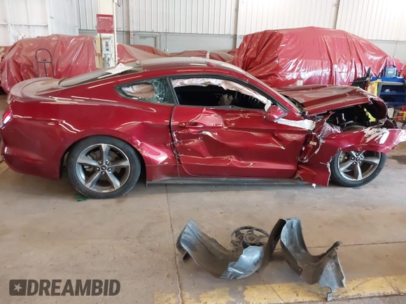 2015 Ford Mustang V6 with VIN 1FA6P8AM1F5359140, listed as a IAAI auction lot 42210615 with Not provided miles and . Bid and sale history available at DreamBid. Image 13.