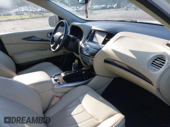 2015 Infiniti QX60 z VIN 5N1AL0MM8FC517929, wystawiony jako IAAI lot #42118295 z przebiegiem 104 188 mil mil oraz . Historia ofert i sprzedaży dostępna na DreamBid. Obrazek 5.