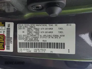 2022 Toyota Tundra Limited with VIN 5TFJA5AB5NX010780, listed as a IAAI auction lot 42446780 with 47,114 mi miles and . Bid and sale history available at DreamBid. Image 9.