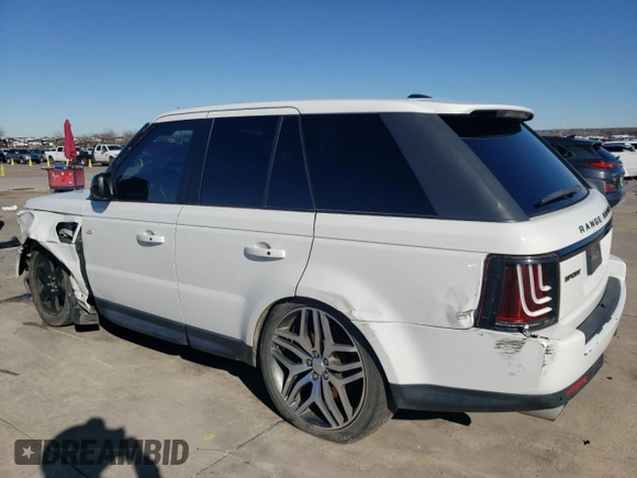 2013 Land Rover Range Rover Sport SC with VIN SALSH2E41DA772749, listed as a Copart auction lot 41518915 with 107,256 mi miles and Salvage Title. Bid and sale history available at carsss.com. Image 2.