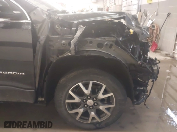 2021 GMC Acadia SLE with VIN 1GKKNRLS9MZ232758, listed as a IAAI auction lot 41548170 with 56,714 mi miles. Bid and sale history available at carsss.com. Image 6.