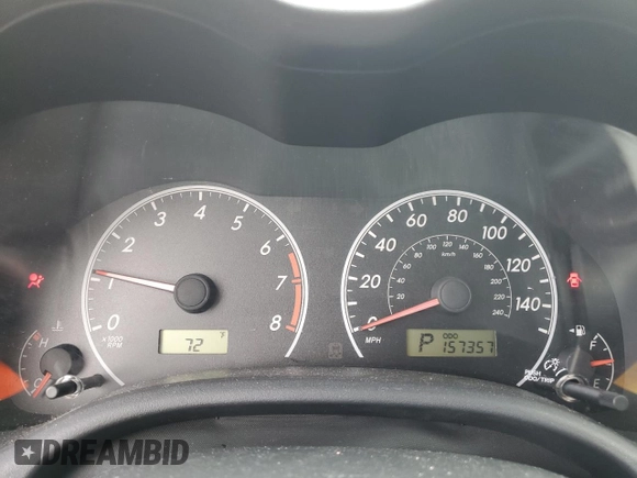 2012 Toyota Corolla L with VIN 5YFBU4EE0CP027816, listed as a Copart auction lot 51154085 with 157,357 mi miles and Salvage Title. Bid and sale history available at carsss.com. Image 9.