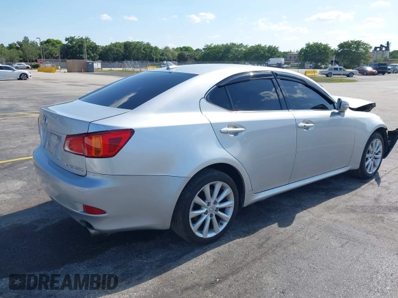 2009 Lexus IS 250 with VIN JTHCK262192030877, listed as a IAAI auction lot 42209789 with 147,376 mi miles and . Bid and sale history available at DreamBid. Image 4.