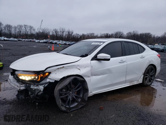 2020 Acura TLX w/A-Spec Pkg with VIN 19UUB3F62LA002681, listed as a Copart auction lot 83620234 with 93,305 mi miles and Salvage Title. Bid and sale history available at carsss.com. Image 1.