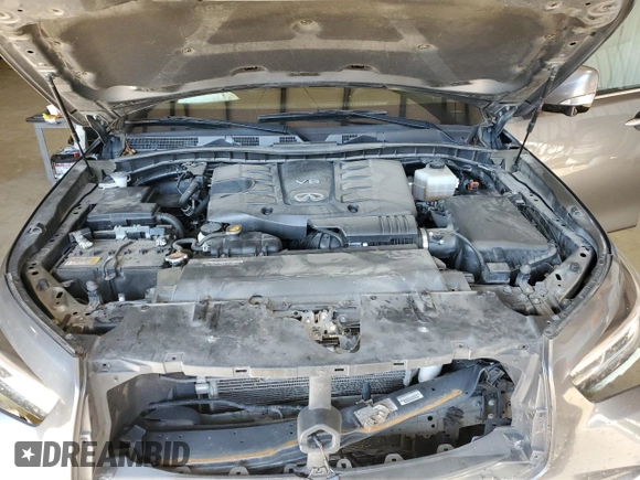 2021 Infiniti QX80 LUXE with VIN JN8AZ2AF2M9719037, listed as a Copart auction lot 72132004 with 105,755 mi miles and Salvage Title. Bid and sale history available at carsss.com. Image 12.