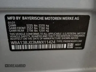 2021 BMW 5 Series 530i xDrive с VIN WBA13BJ03MWX11424, выставлен на аукционе Copart как лот 57849405 с пробегом 28 729 миль миль и Списание • Salvage title. История ставок и продаж доступна на DreamBid. Изображение 12.