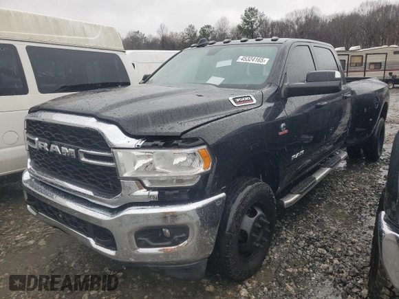 2019 Ram 3500 Tradesman with VIN 3C63RRGL9KG629043, listed as a Copart auction lot 45324165 with 0 mi miles and Salvage Title. Bid and sale history available at carsss.com. Image 1.