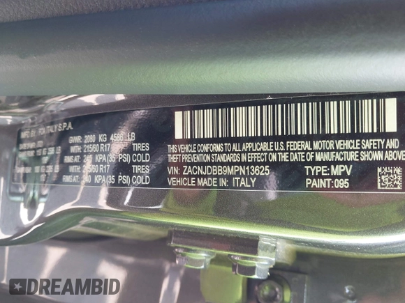 2021 Jeep Renegade Latitude с VIN ZACNJDBB9MPN13625, выставлен на аукционе IAAI как лот 42377986 с пробегом 17 523 миль миль и . История ставок и продаж доступна на DreamBid. Изображение 9.