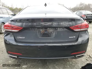 2015 Hyundai Genesis 3.8L with VIN KMHGN4JEXFU039273, listed as a Copart auction lot 45226855 with 0 mi miles and Salvage Title. Bid and sale history available at carsss.com. Image 6.