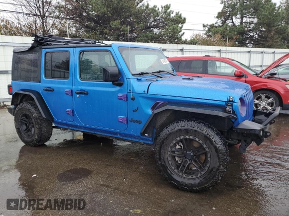 2023 Jeep Wrangler Sport S with VIN 1C4HJXDNXPW543376, listed as a Copart auction lot 86488024 with 35,935 mi miles and Salvage Title. Bid and sale history available at DreamBid. Image 4.