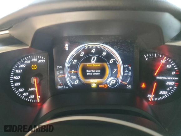 2019 Chevrolet Corvette 1LT with VIN 1G1YB2D75K5100805, listed as a Copart auction lot 51182435 with 59,512 mi miles and Salvage title. Bid and sale history available at DreamBid. Image 9.