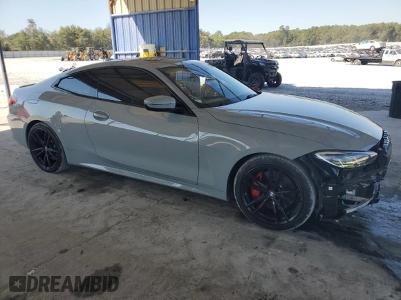 2022 BMW 4 Series 430i with VIN WBA53AP02NCK07114, listed as a Copart auction lot 72382224 with 45,268 mi miles and Salvage Title. Bid and sale history available at carsss.com. Image 4.