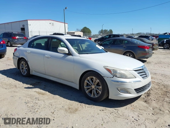 2012 Hyundai Genesis 3.8L z VIN KMHGC4DD1CU158141, wystawiony jako IAAI lot #41701051 z przebiegiem 189 981 mil mil oraz . Historia ofert i sprzedaży dostępna na DreamBid. Obrazek 1.