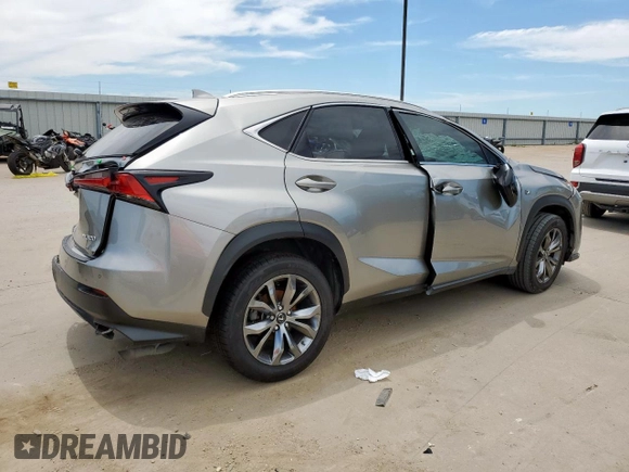 2020 Lexus NX 300 F Sport with VIN JTJSARBZXL2176260, listed as a Copart auction lot 57898055 with 64,257 mi miles and Salvage title. Bid and sale history available at DreamBid. Image 3.