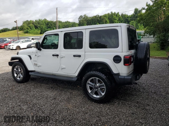 2020 Jeep Wrangler Unlimited Sahara with VIN 1C4HJXEG4LW272051, listed as a Copart auction lot 61090665 with 100,148 mi miles and Clean title. Bid and sale history available at DreamBid. Image 2.