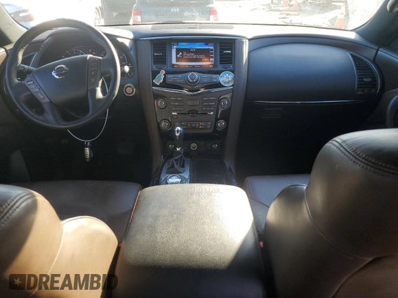 2018 Nissan Armada Platinum with VIN JN8AY2NE5J9733126, listed as a Copart auction lot 47739275 with 102,188 mi miles and Salvage Title. Bid and sale history available at carsss.com. Image 8.