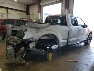 2021 Ford F-150 XL with VIN 1FTEX1EP6MFC95394, listed as a Copart auction lot 56753255 with 57,647 mi miles and Non repairable. Bid and sale history available at DreamBid. Image 3.