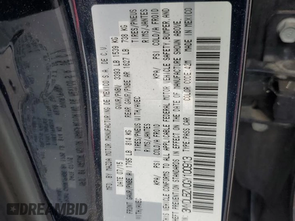 2016 Scion iA with VIN 3MYDLBZV0GY100913, listed as a Copart auction lot 72534744 with 93,965 mi miles and Salvage Title. Bid and sale history available at carsss.com. Image 14.