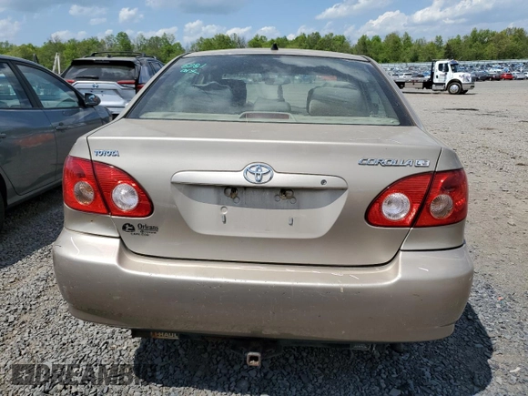 2005 Toyota Corolla CE with VIN 2T1BR30E75C477744, listed as a Copart auction lot 55444585 with Not provided miles and Salvage title. Bid and sale history available at DreamBid. Image 6.