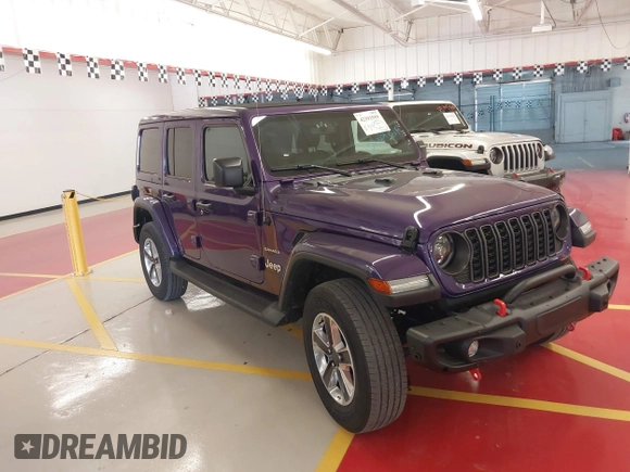 2023 Jeep Wrangler High Altitude z VIN 1C4HJXEN9PW560958, wystawiony jako IAAI lot #42393559 z przebiegiem 35 981 mil mil oraz . Historia ofert i sprzedaży dostępna na DreamBid. Obrazek 1.