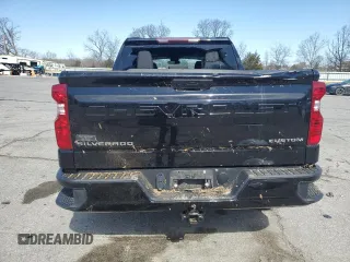 2023 Chevrolet Silverado 1500 Custom with VIN 1GCPDBEK3PZ171808, listed as a Copart auction lot 49841145 with 22,549 mi miles and Salvage Title. Bid and sale history available at DreamBid. Image 6.
