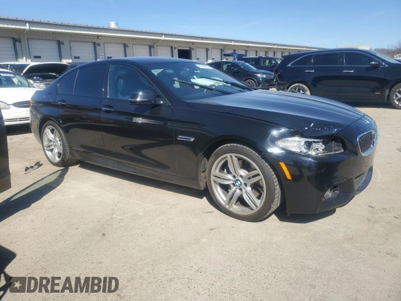 2016 BMW 5 Series 535i with VIN WBA5B1C54GG132111, listed as a Copart auction lot 43409355 with 133,043 mi miles and Salvage Title. Bid and sale history available at DreamBid. Image 4.