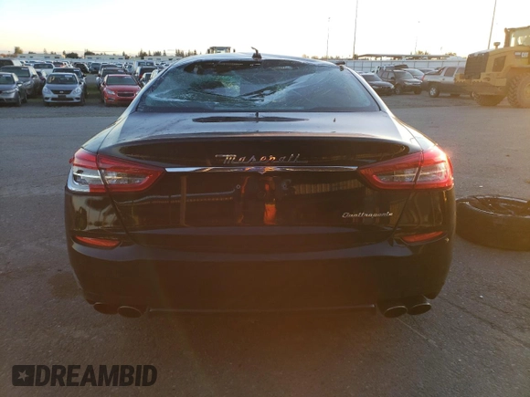 2016 Maserati Quattroporte S with VIN ZAM56RPA7G1181976, listed as a Copart auction lot 44589365 with 0 mi miles and Salvage Title. Bid and sale history available at carsss.com. Image 6.