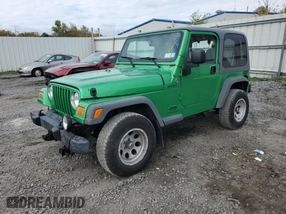2005 Jeep Wrangler Sport with VIN 1J4FA49S95P315455, listed as a Copart auction lot 73159804 with 108,419 mi miles and Salvage Title. Bid and sale history available at carsss.com. Image 1.