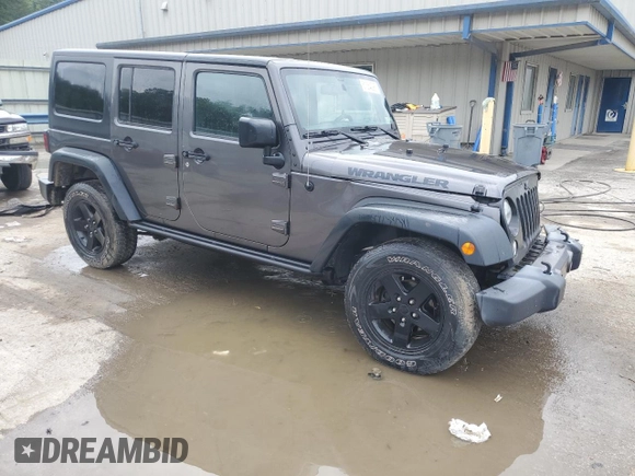 2016 Jeep Wrangler Unlimited Sport with VIN 1C4BJWDG1GL165418, listed as a Copart auction lot 61364095 with 123,772 mi miles and Salvage title. Bid and sale history available at DreamBid. Image 4.
