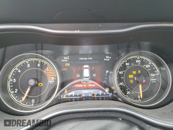 2021 Jeep Cherokee Trailhawk with VIN 1C4PJMBX2MD143446, listed as a Copart auction lot 55166945 with 83,841 mi miles and Salvage title. Bid and sale history available at DreamBid. Image 9.