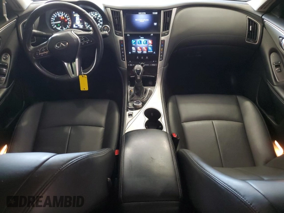 2020 Infiniti Q50 Luxe with VIN JN1EV7AR4LM257143, listed as a Copart auction lot 57157065 with 98,082 mi miles and Salvage title. Bid and sale history available at DreamBid. Image 8.