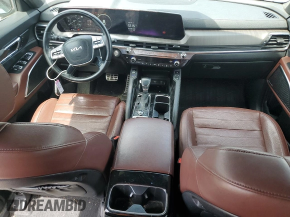 2023 Kia Telluride SX Prestige with VIN 5XYP5DGC7PG346252, listed as a Copart auction lot 52626825 with 78,382 mi miles and Salvage title. Bid and sale history available at DreamBid. Image 8.