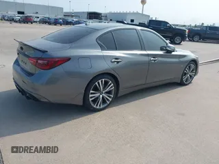 2021 Infiniti Q50 Sensory with VIN JN1EV7CP5MM703829, listed as a IAAI auction lot 41951117 with 60,314 mi miles and . Bid and sale history available at DreamBid. Image 4.