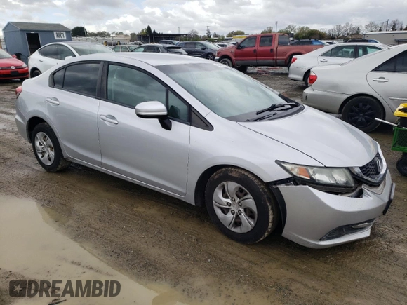 2015 Honda Civic Sedan LX with VIN 2HGFB2F57FH516977, listed as a Copart auction lot 49479835 with 128,821 mi miles and Salvage Title. Bid and sale history available at carsss.com. Image 4.