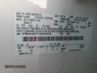 2018 Ford Expedition Max Limited with VIN 1FMJK2AT7JEA23438, listed as a Copart auction lot 85933814 with 99,307 mi miles and Salvage title. Bid and sale history available at DreamBid. Image 14.