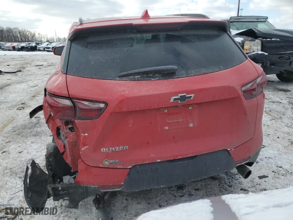 2019 Chevrolet Blazer with VIN 3GNKBCRS2KS697859, listed as a Copart auction lot 42671545 with 130,279 mi miles and Salvage Title. Bid and sale history available at carsss.com. Image 6.