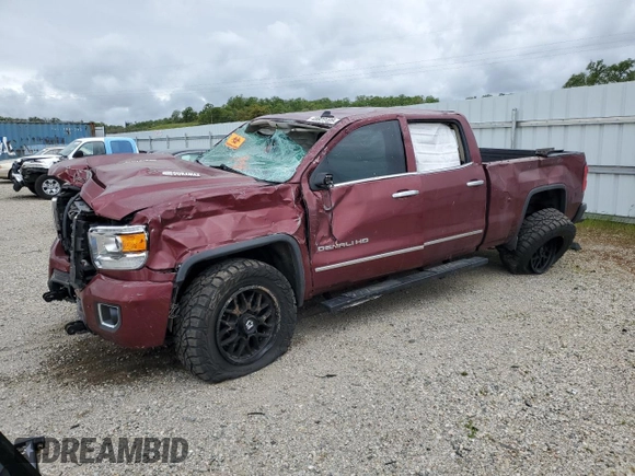 2015 GMC Sierra 2500HD Denali z VIN 1GT120E81FF157605, wystawiony jako Copart lot #48822405 z przebiegiem 135 338 mil mil oraz Szkoda całkowita • Salvage title. Historia ofert i sprzedaży dostępna na DreamBid. Obrazek 1.